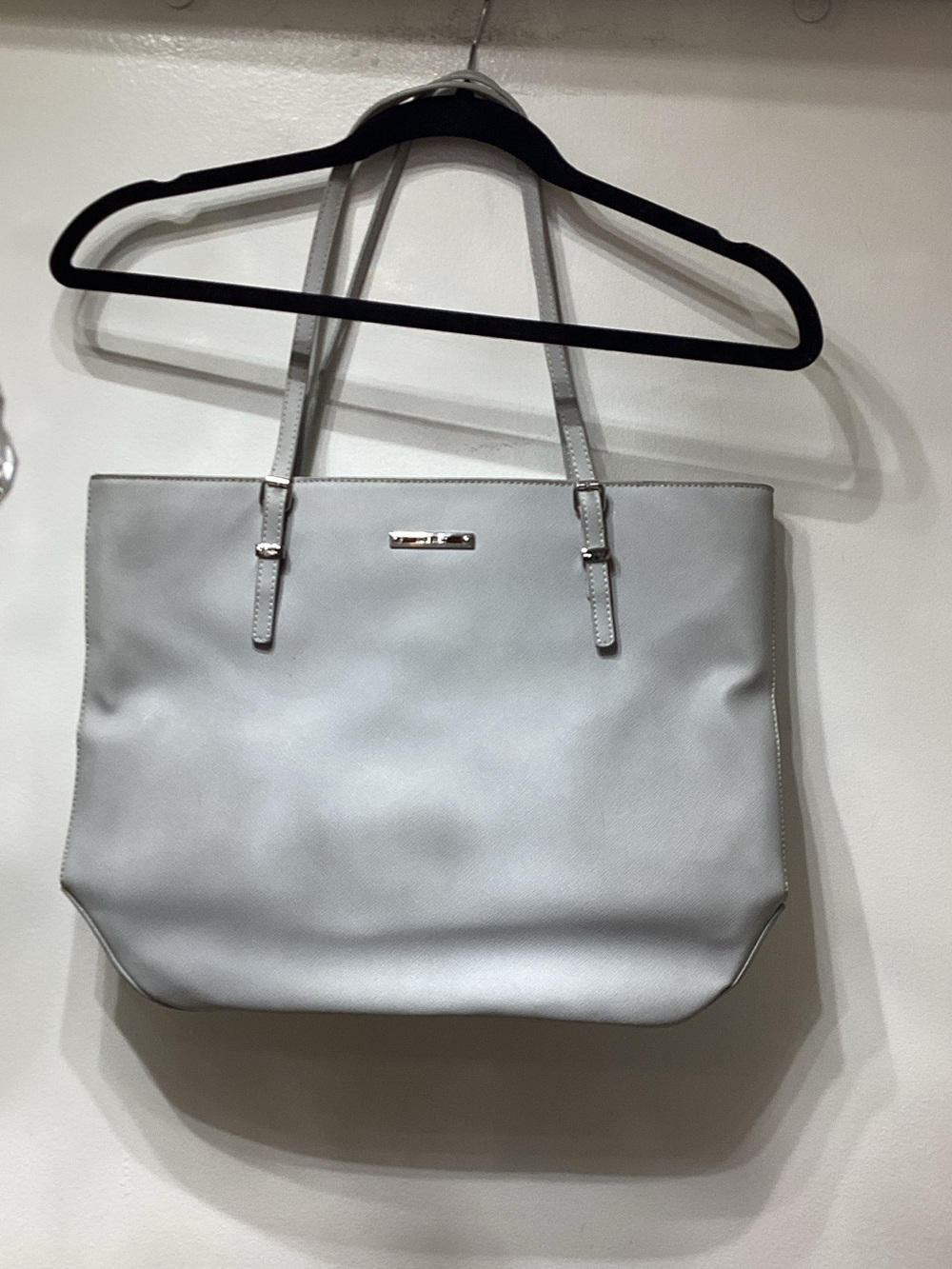 Nine West Light Gray Tote with Slim Straps